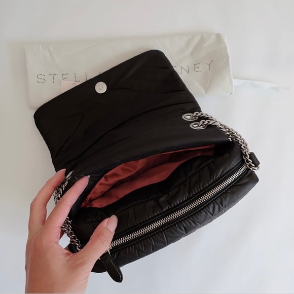 STELLA MCCARTNEY Nylon Shoulder Handbag Black Quilted - Picture 4 of 8